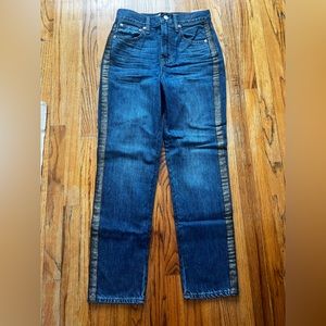 NEW Madewell Perfect Vintage Jean - Glitter Stripe